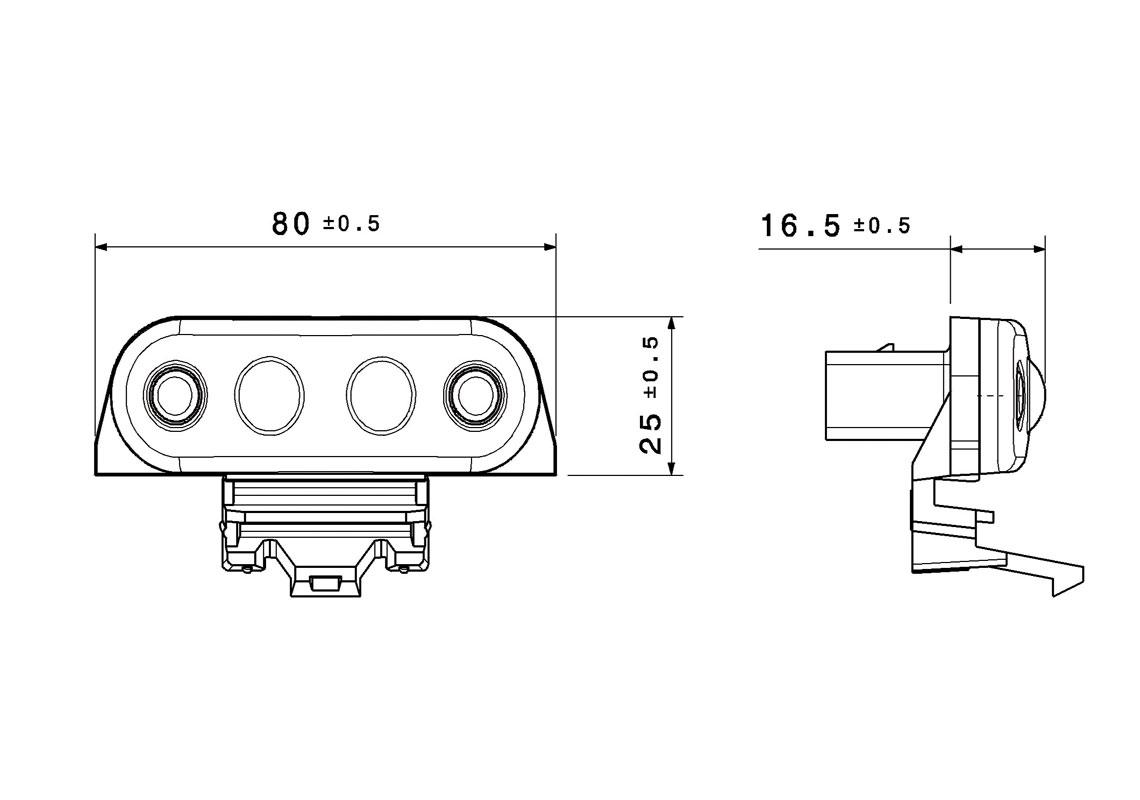 LED cabin end outline marker lamp